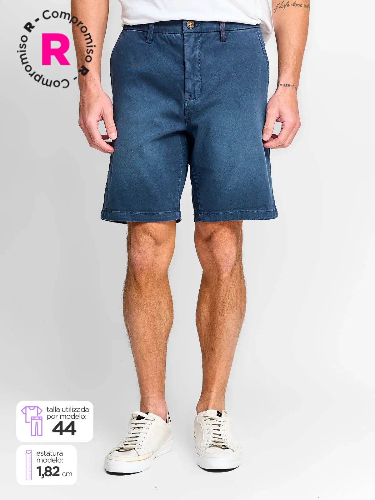 BERMUDA HOMBRE BARBADOS ALGODÓN LISO