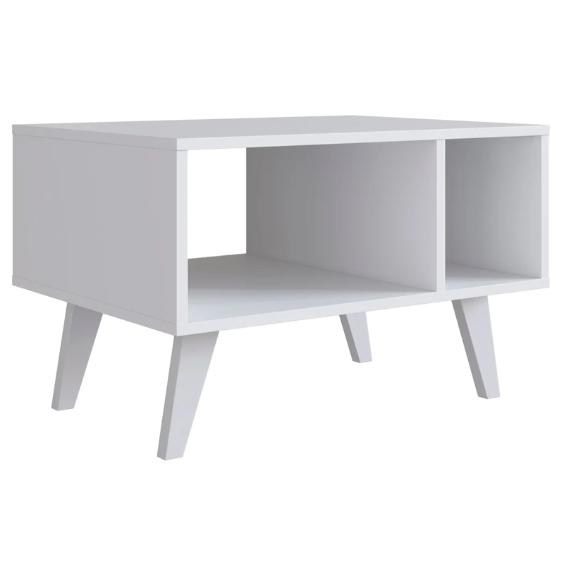 MESA DE CENTRO BE DESIGN MDP 60 CM RETRO EMOVELL BLANCO - 1