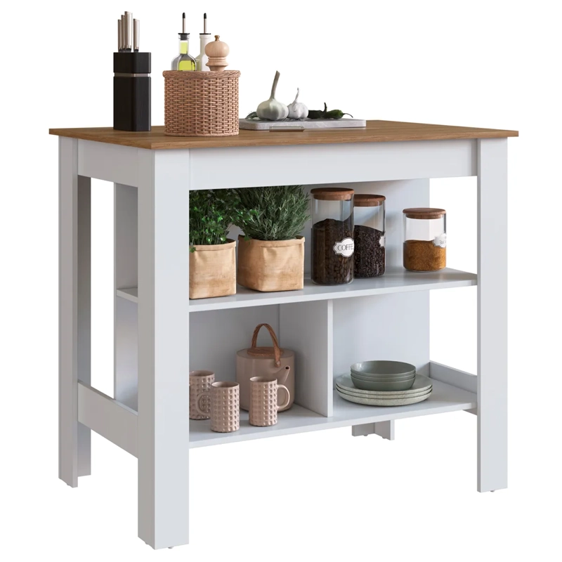 ISLA COCINA BE DESIGN EMOVELL MIEL BLANCO - 2