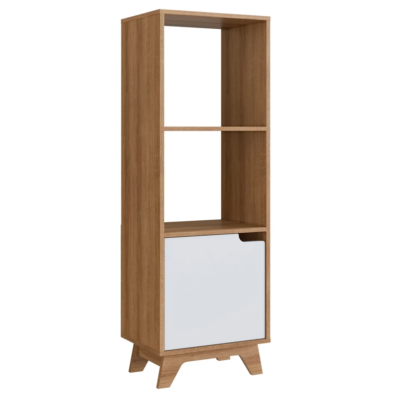 ESTANTE BE DESIGN EMOVELL 3 REPISAS MDP 1P MIEL/BLANCO - 1