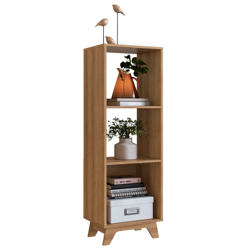 ESTANTE BE DESIGN EMOVELL 3 REPISAS MDP 1P MIEL/BLANCO - 2