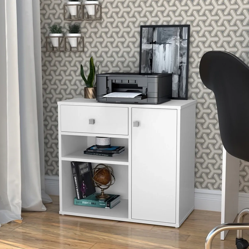 MUEBLE MULTIUSO BE DESIGN 1 PUERTA 1 CAJÓN BLANCO - 4