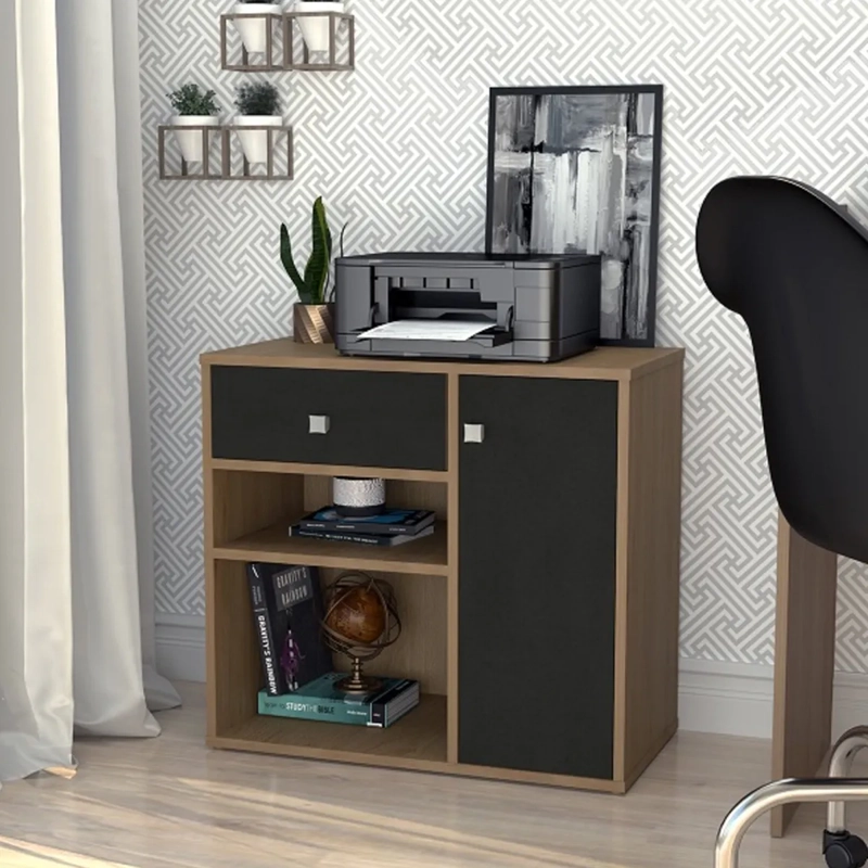 MUEBLE MULTIUSO BE DESIGN 1 PUERTA 1 CAJÓN NEGRO - 4