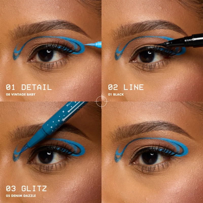 DELINEADOR DE OJOS NYX PROFESSIONAL MAKE UP EPIC INK GLITZ DENIM DAZZLE - 6