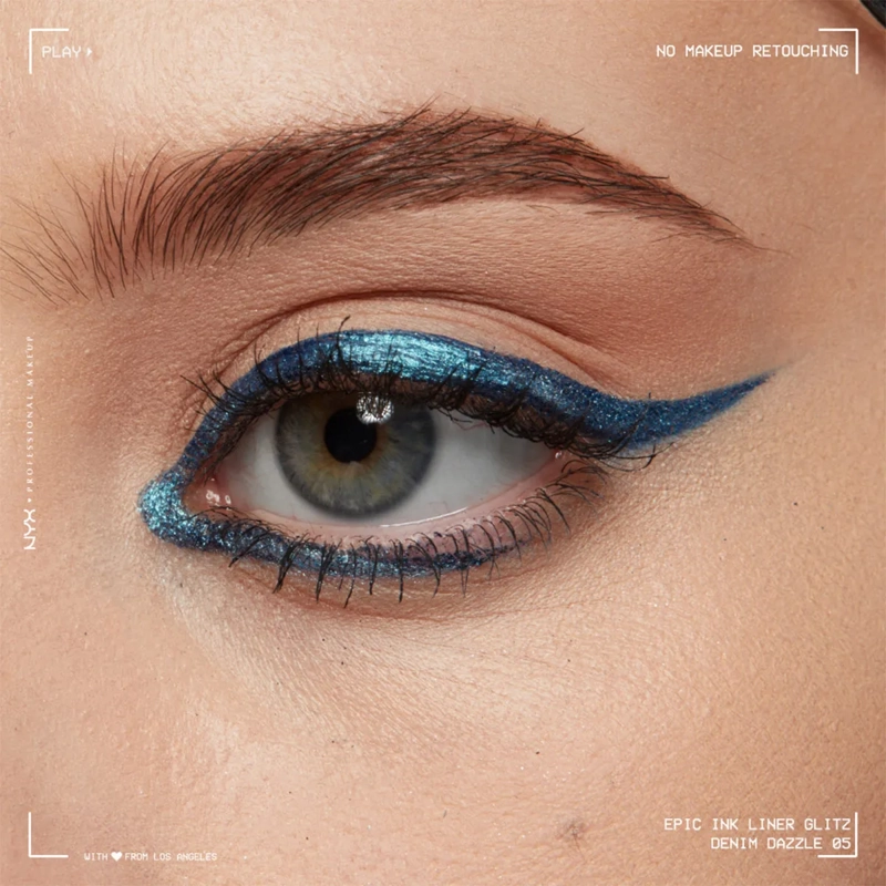 DELINEADOR DE OJOS NYX PROFESSIONAL MAKE UP EPIC INK GLITZ DENIM DAZZLE - 7