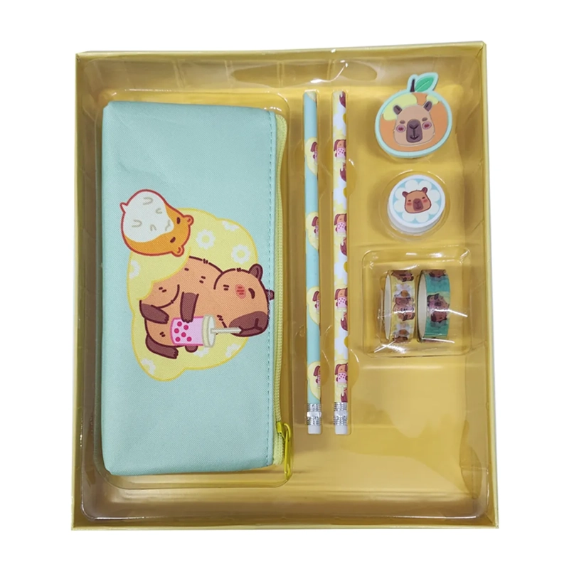 SET HARVEST CAPIBARA CON ACCESORIOS PASTEL - 2