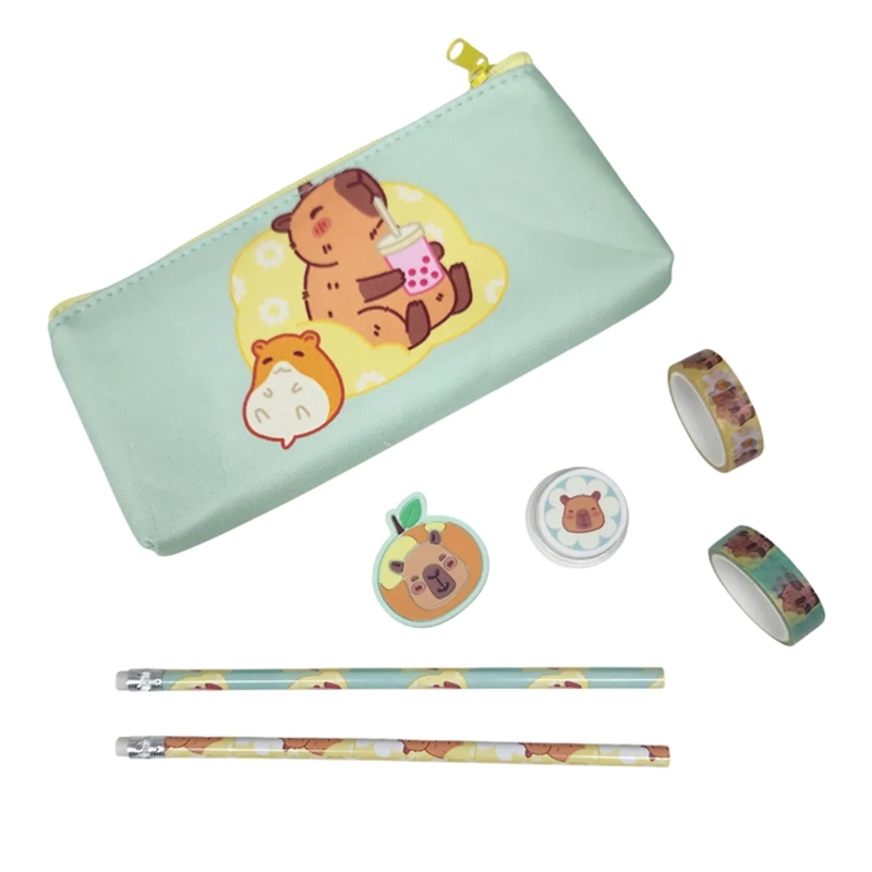 SET HARVEST CAPIBARA CON ACCESORIOS PASTEL - 4