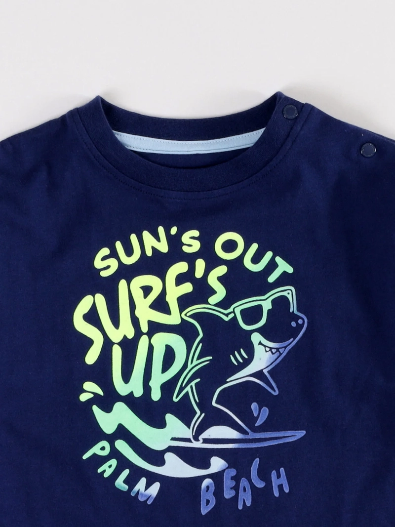 POLERA NIÑO BABY HARVEST ESTAMPADA CON FRASE NEON - 3