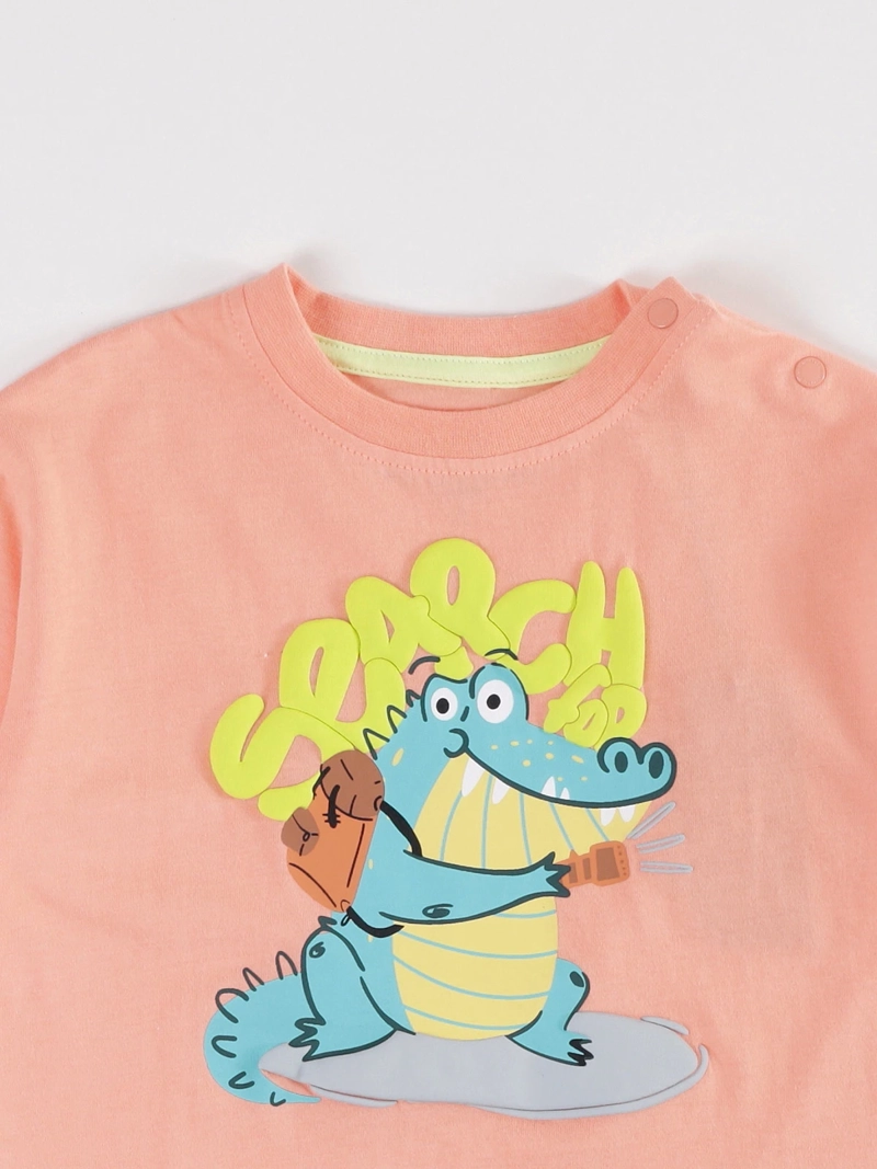 POLERA NIÑO BABY HARVEST ESTAMPADA CON FRASE NEON - 3