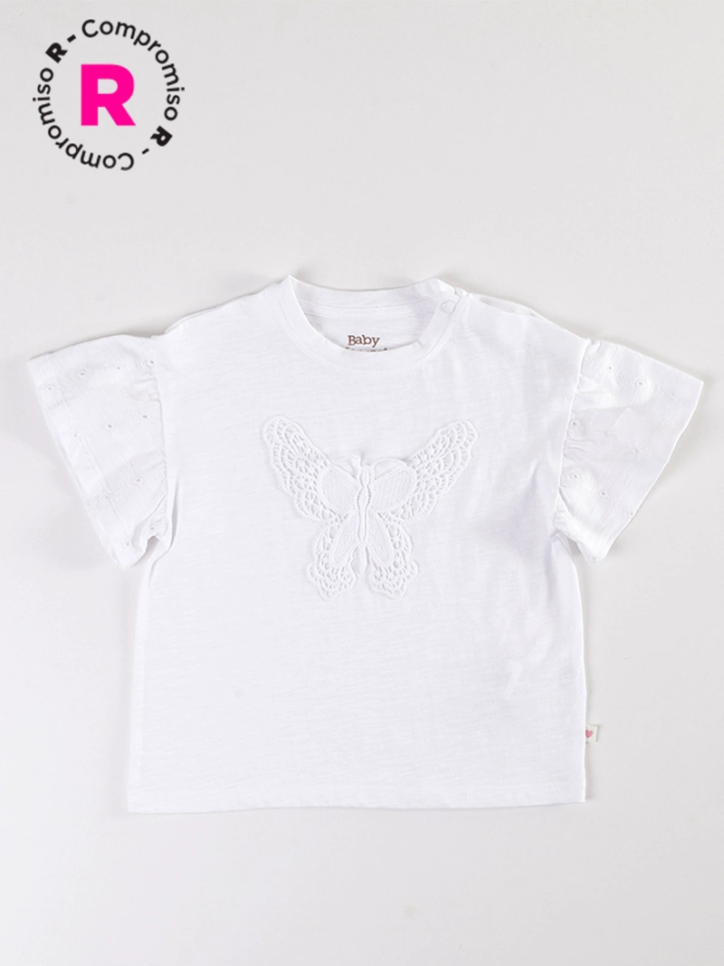 POLERA NIÑA BABY HARVEST APLICACIÓN MARIPOSA - 1