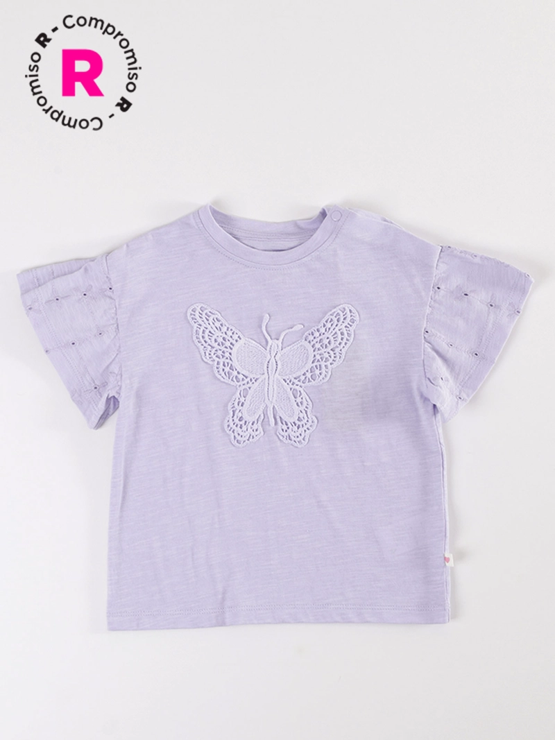 POLERA NIÑA BABY HARVEST APLICACIÓN MARIPOSA - 1