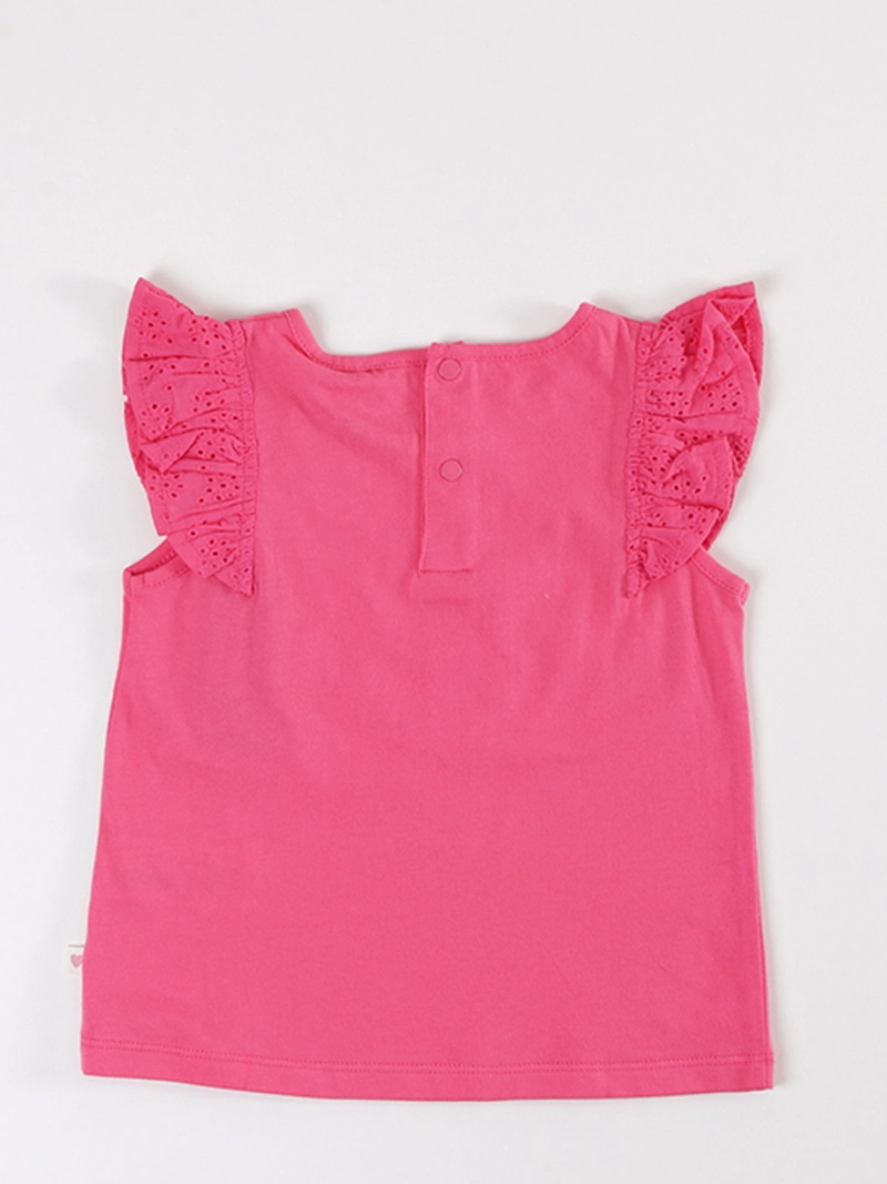 POLERA NIÑA BABY HARVEST CON MANGAS BRODERIE Y ESTAMPADO CENTRAL - 2
