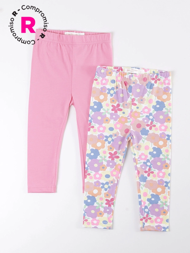 PACK CALZAS NIÑA BABY HARVEST LISA ESTAMPADO - 1
