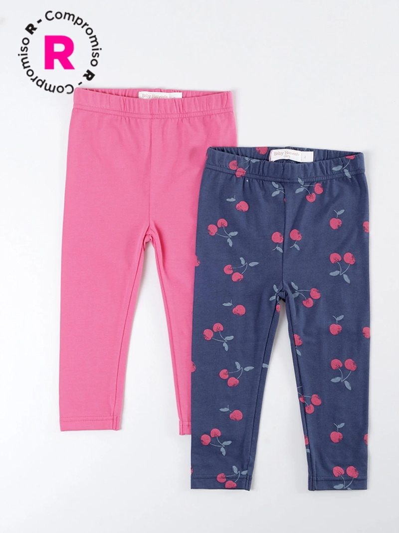 PACK CALZAS NIÑA BABY HARVEST LISA ESTAMPADO