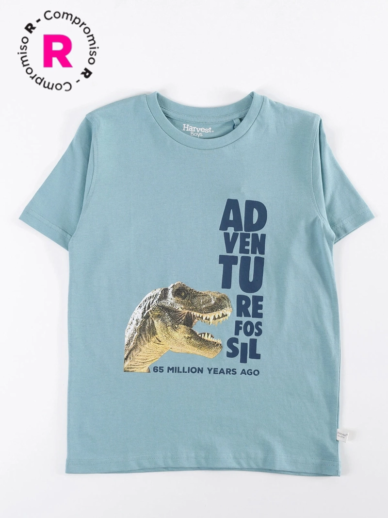POLERA MANGA CORTA ALGODÓN NIÑO HARVEST - 1