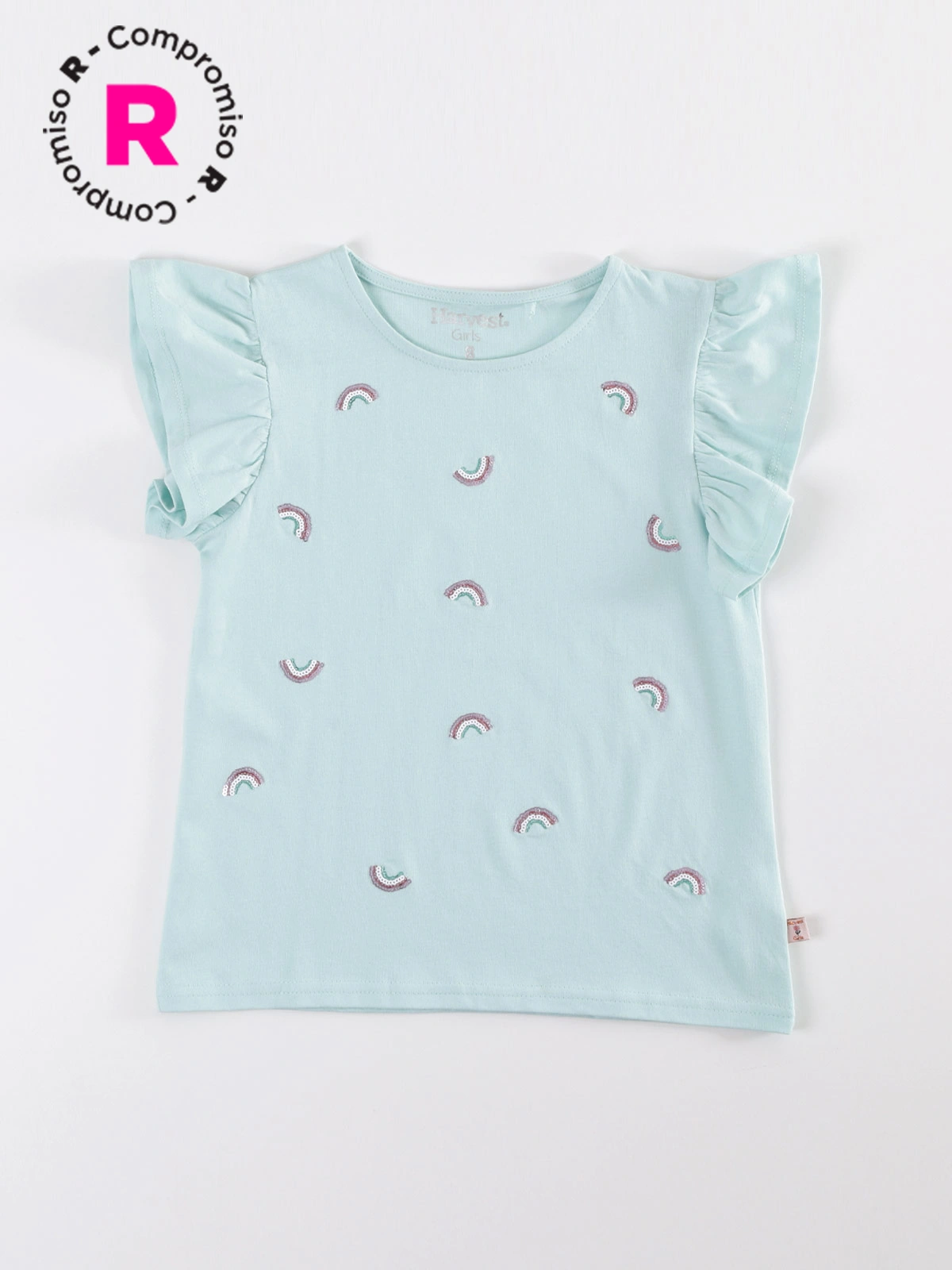 POLERA MANGA CORTA NIÑA HARVEST ARCOIRIS - 1