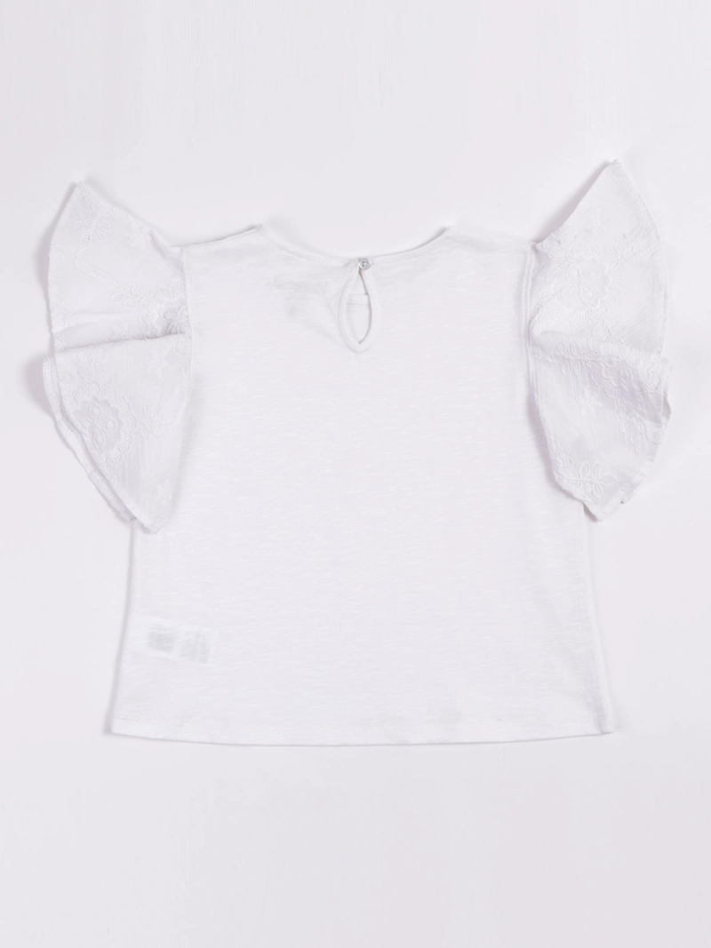 POLERA MANGA CORTA NIÑA HARVEST VUELOS BORDADO - 2