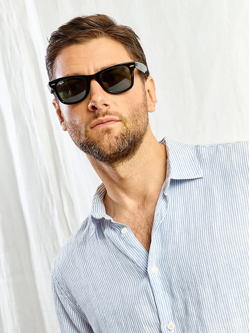 CAMISA HOMBRE SPAVALDI LINO CUELLO CAMISERO MANGA LARGA LÍNEAS - 3
