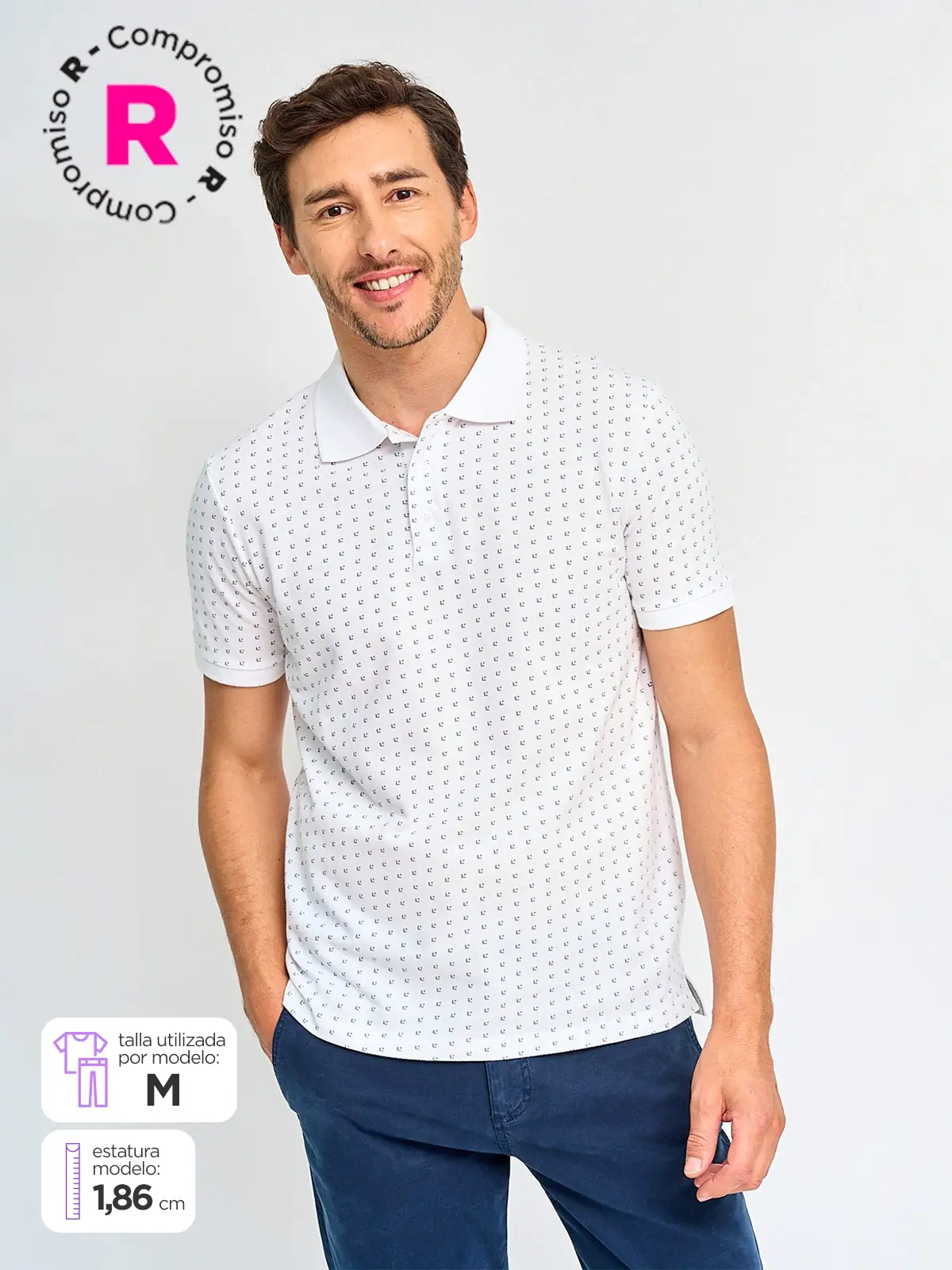 POLERA HOMBRE KENNETH STEVENS ALGODÓN MANGA CORTA PIQUÉ - 1