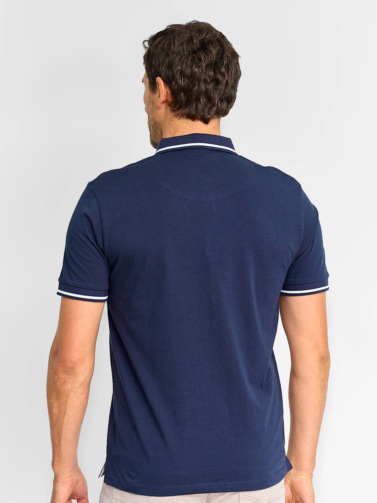 POLERA HOMBRE KENNETH STEVENS ALGODÓN CUELLO POLO MANGA CORTA - 2