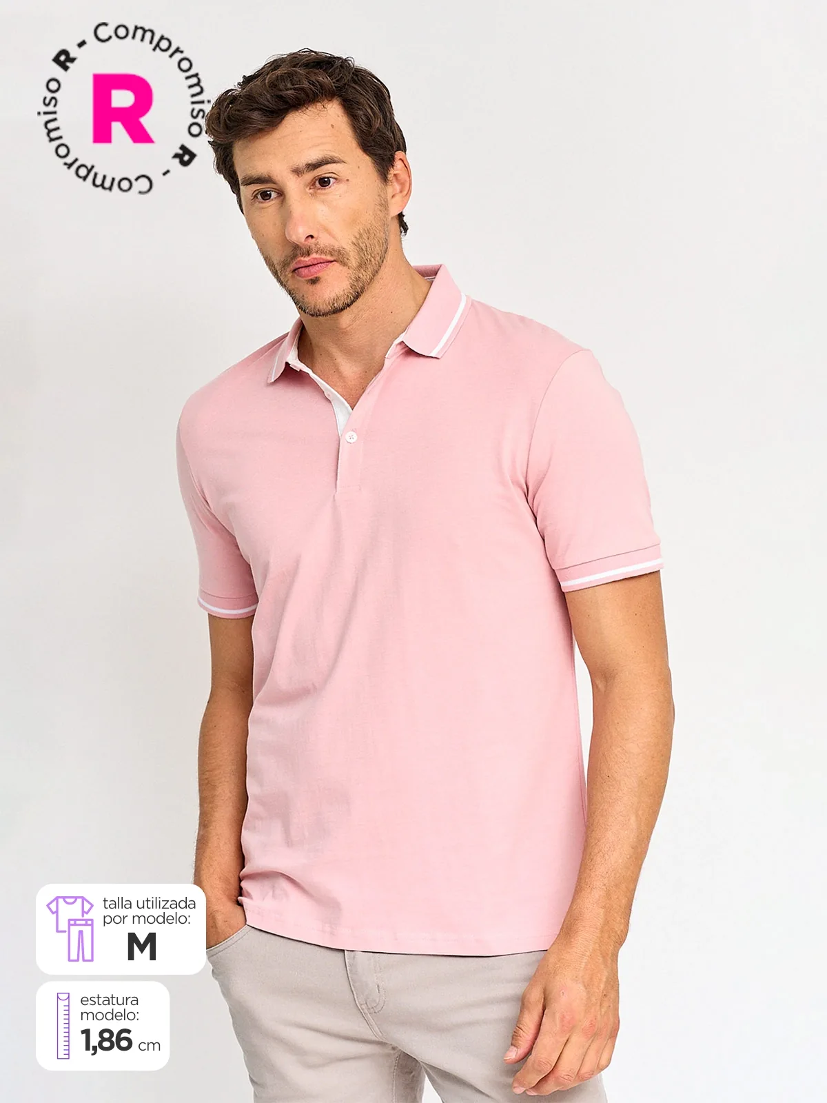 POLERA HOMBRE KENNETH STEVENS ALGODÓN CUELLO POLO MANGA CORTA - 1