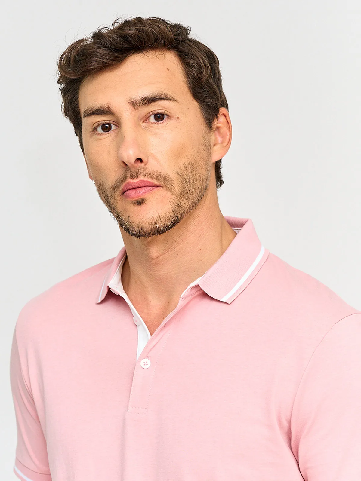 POLERA HOMBRE KENNETH STEVENS ALGODÓN CUELLO POLO MANGA CORTA - 3