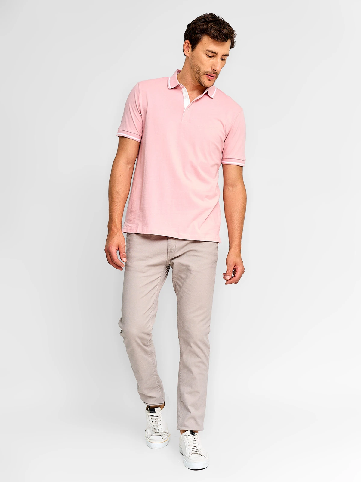 POLERA HOMBRE KENNETH STEVENS ALGODÓN CUELLO POLO MANGA CORTA - 4