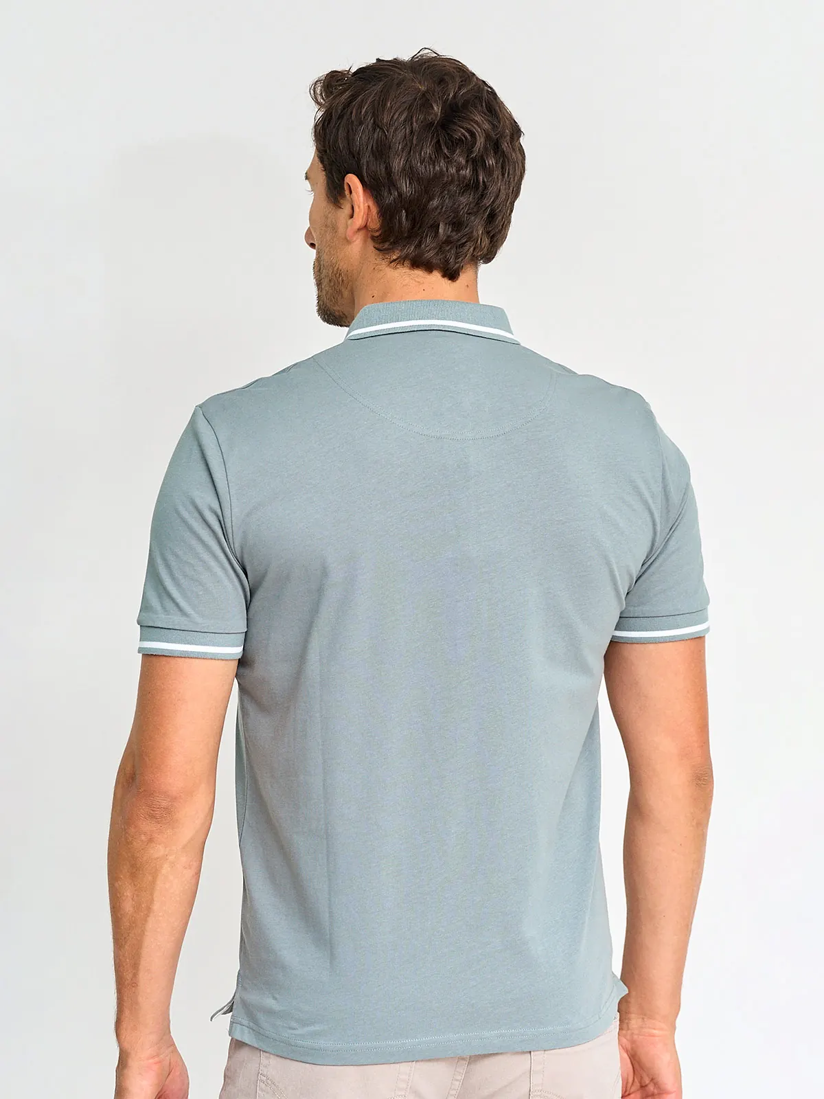 POLERA HOMBRE KENNETH STEVENS ALGODÓN CUELLO POLO MANGA CORTA - 2