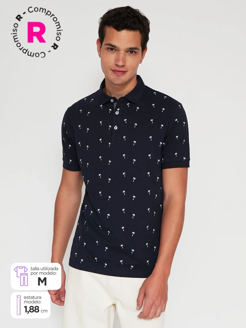 POLERA HOMBRE KENNETH STEVENS ALGODÓN MANGA CORTA CUELLO POLO - 1