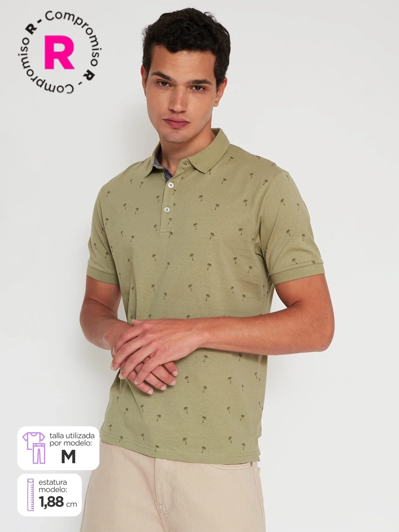 POLERA HOMBRE KENNETH STEVENS ALGODÓN MANGA CORTA CUELLO POLO - 1