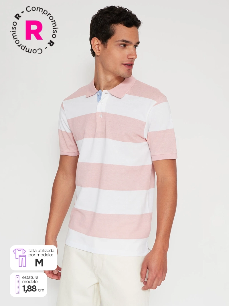 POLERA HOMBRE KENNETH STEVENS ALGODÓN MANGA CORTA PIQUÉ