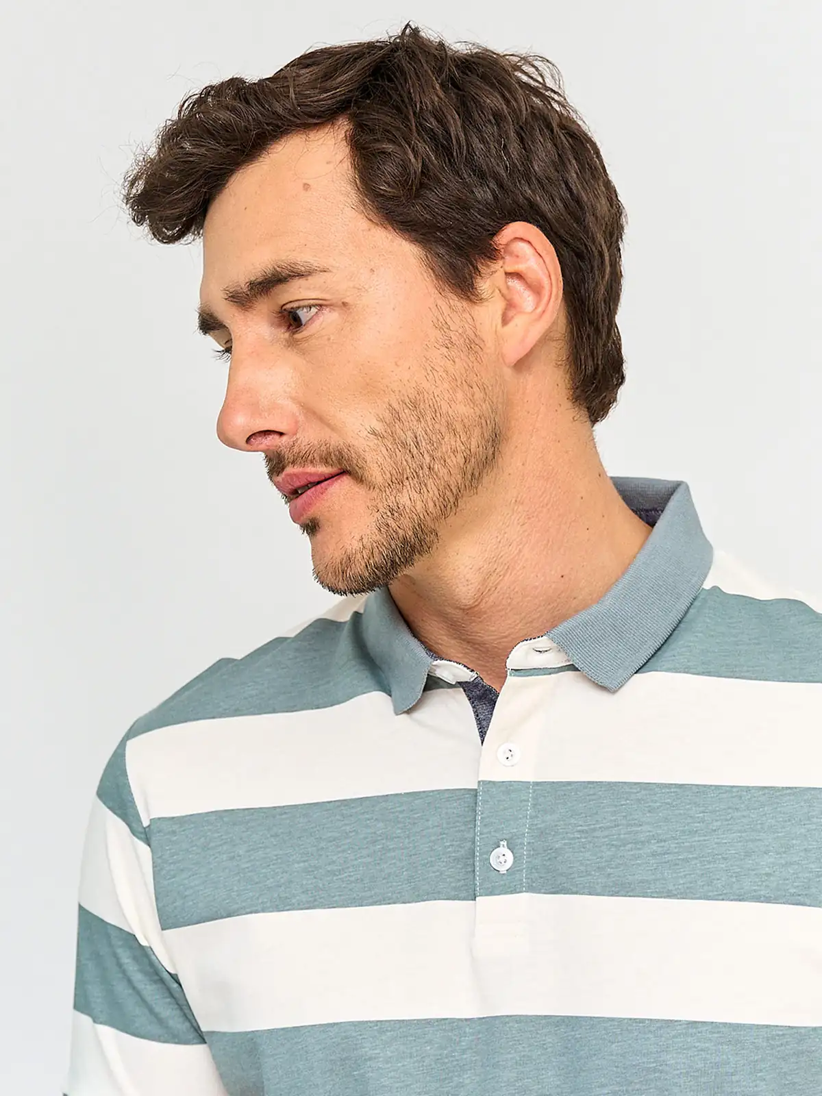 POLERA HOMBRE KENNETH STEVENS ALGODÓN CUELLO POLO MANGA CORTA - 3