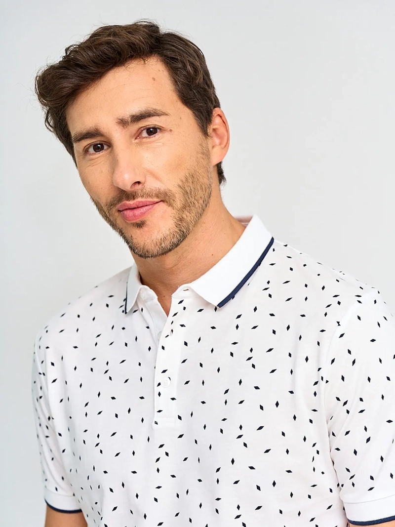 POLERA HOMBRE KENNETH STEVENS ALGODÓN CUELLO POLO MANGA CORTA - 3