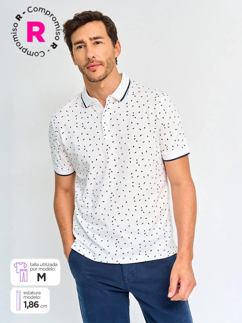 POLERA HOMBRE KENNETH STEVENS ALGODÓN CUELLO POLO MANGA CORTA - 1