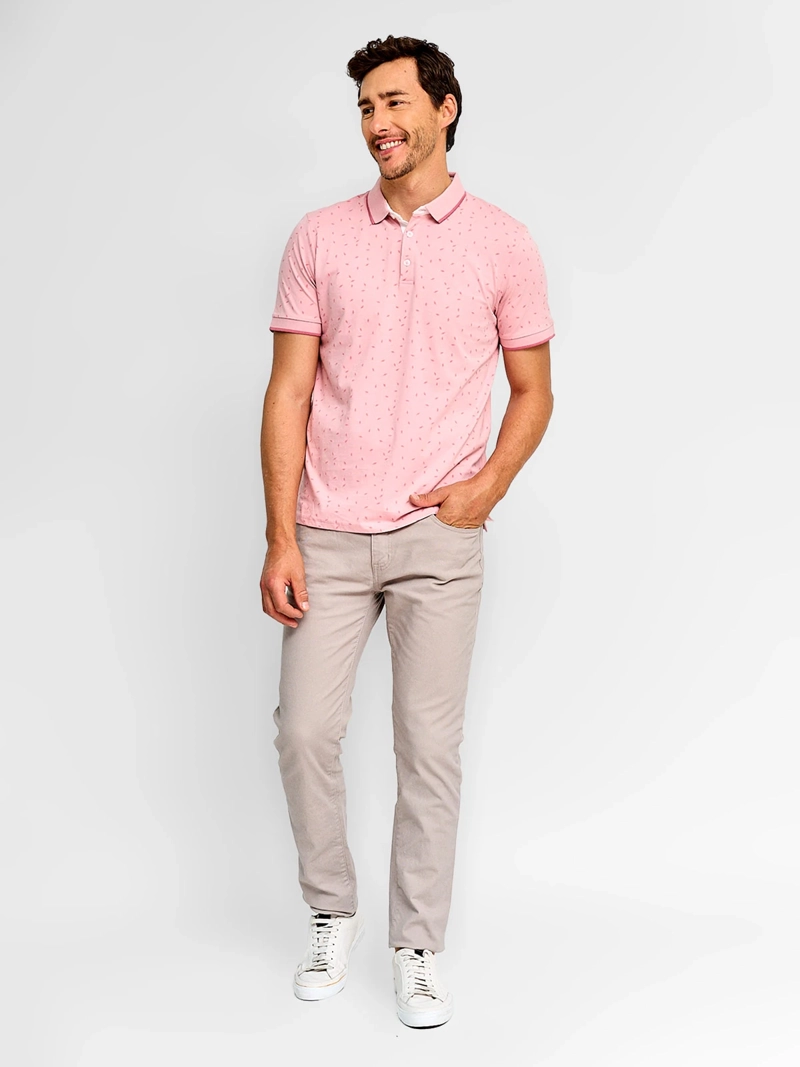 POLERA HOMBRE KENNETH STEVENS ALGODÓN CUELLO POLO MANGA CORTA - 4