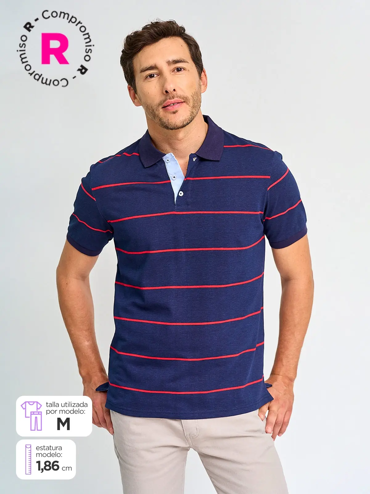 POLERA HOMBRE KENNETH STEVENS ALGODÓN MANGA CORTA PIQUÉ - 1