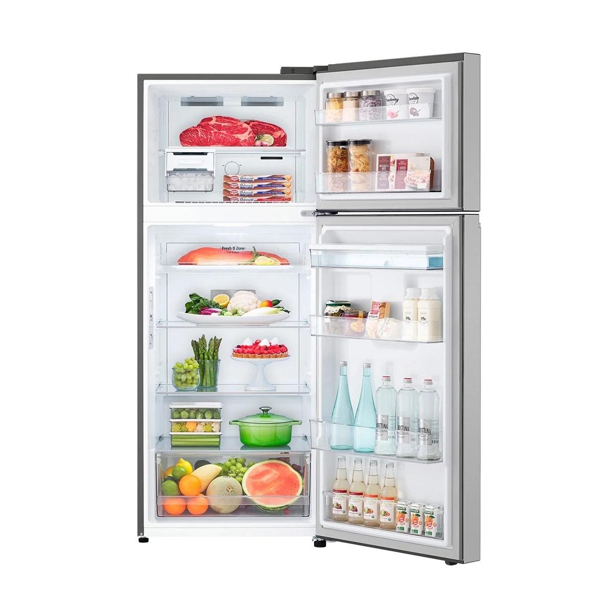 REFRIGERADOR TOP FREEZER LG VT40SPYC 394L NO FROST GRIS - 3