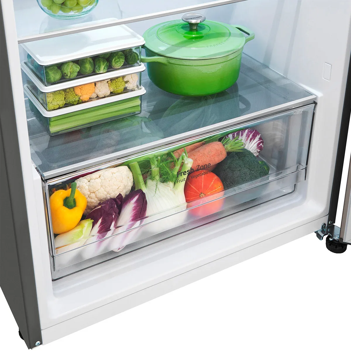 REFRIGERADOR TOP FREEZER LG VT40SPYC 394L NO FROST GRIS - 5