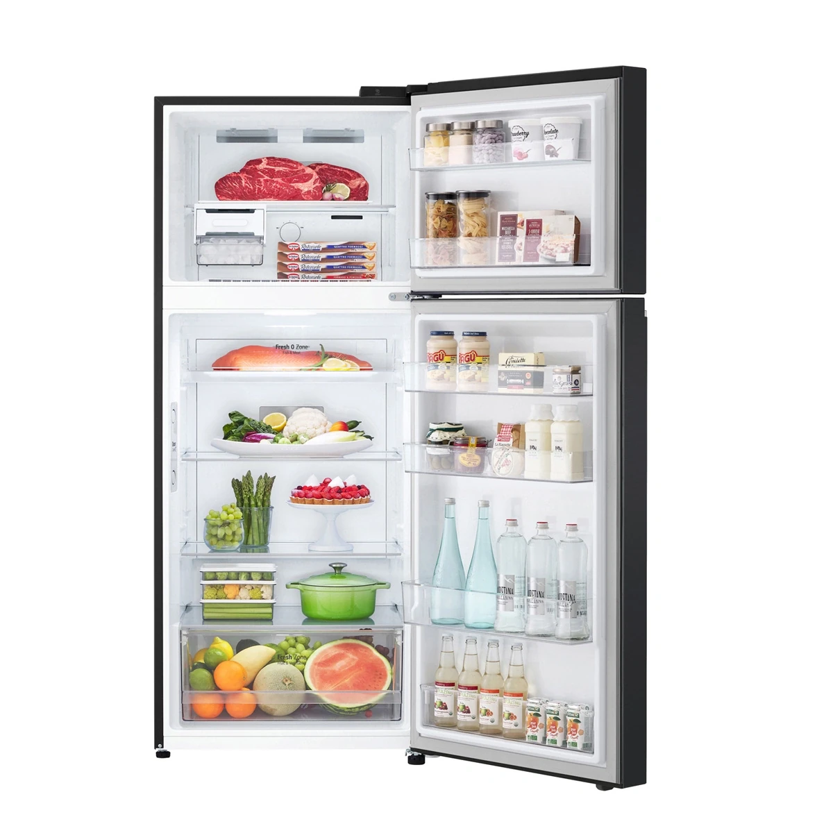 REFRIGERADOR TOP FREEZER LG VT38MPM 375L NO FROST NEGRO - 3