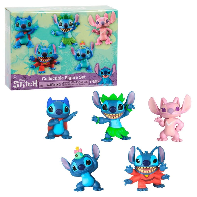 SET 5 FIGURAS DE COLECCIÓN LILO & STITCH STITCH - 1