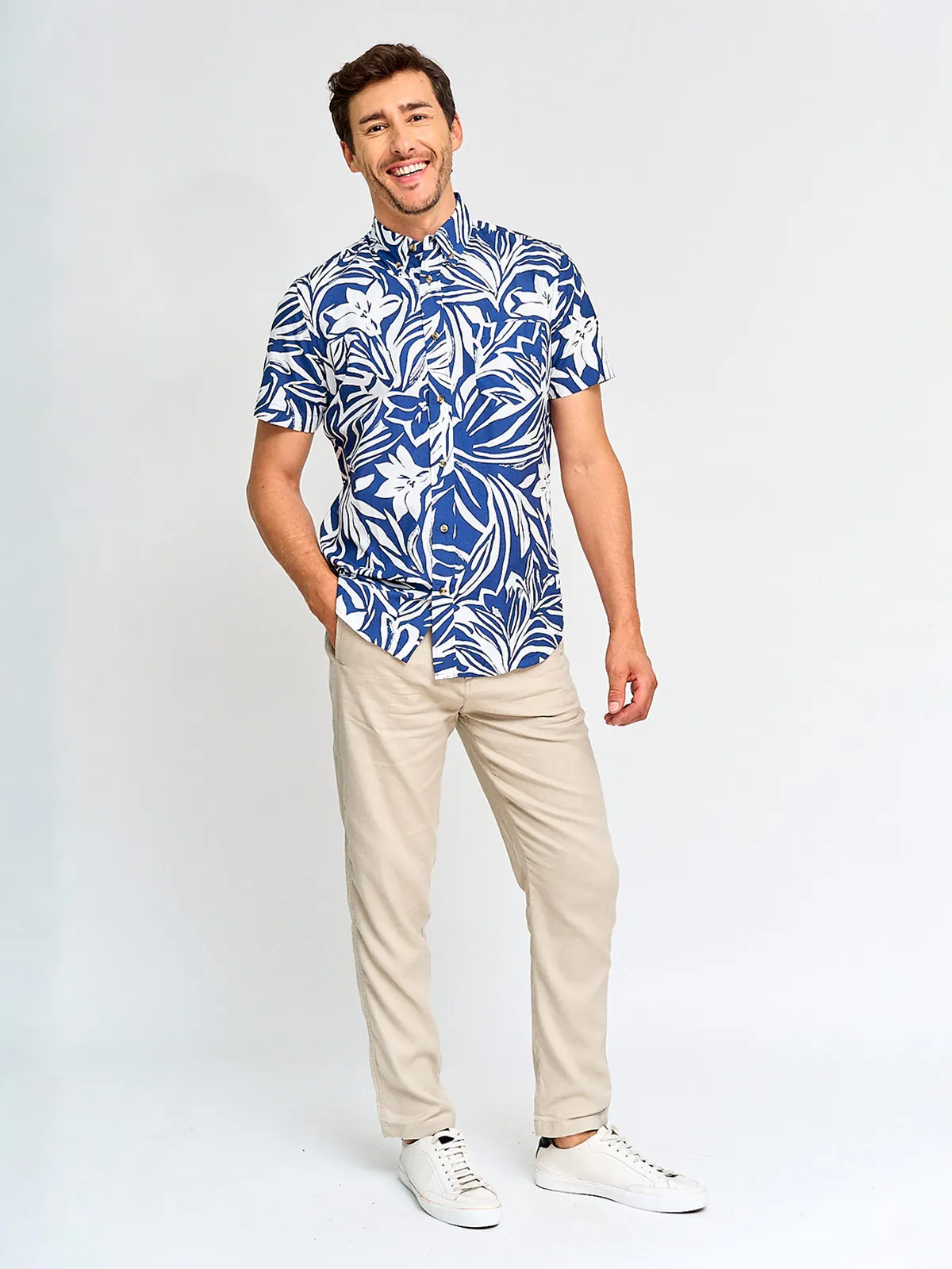 CAMISA HOMBRE KENNETH STEVENS ALGODÓN MANGA CORTA - 4