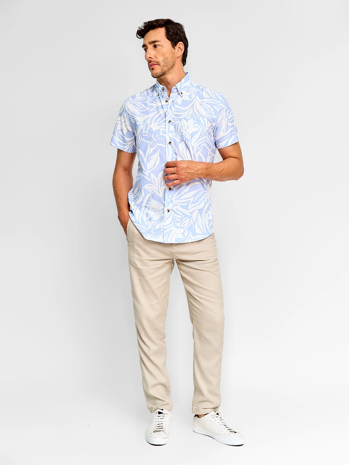 CAMISA HOMBRE KENNETH STEVENS ALGODÓN MANGA CORTA - 4