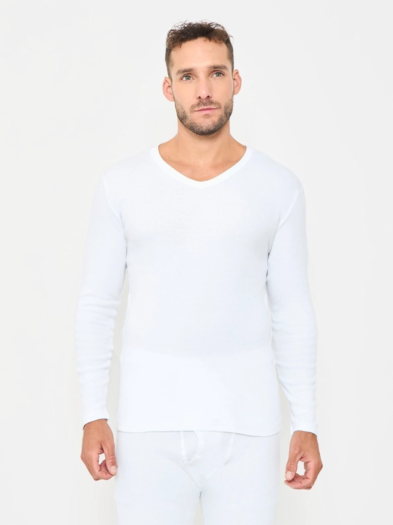 PACK X2 CAMISETA MANGA LARGA ALGODÓN HOMBRE PALMERS CUELLO EN V - 2