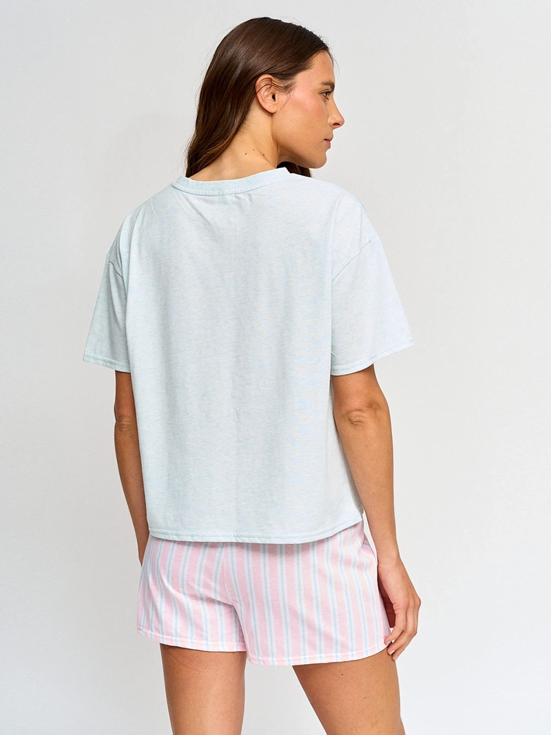 CAJA DE PIJAMA MUJER PEANUTS SNOOPY POLERA + SHORT - 2