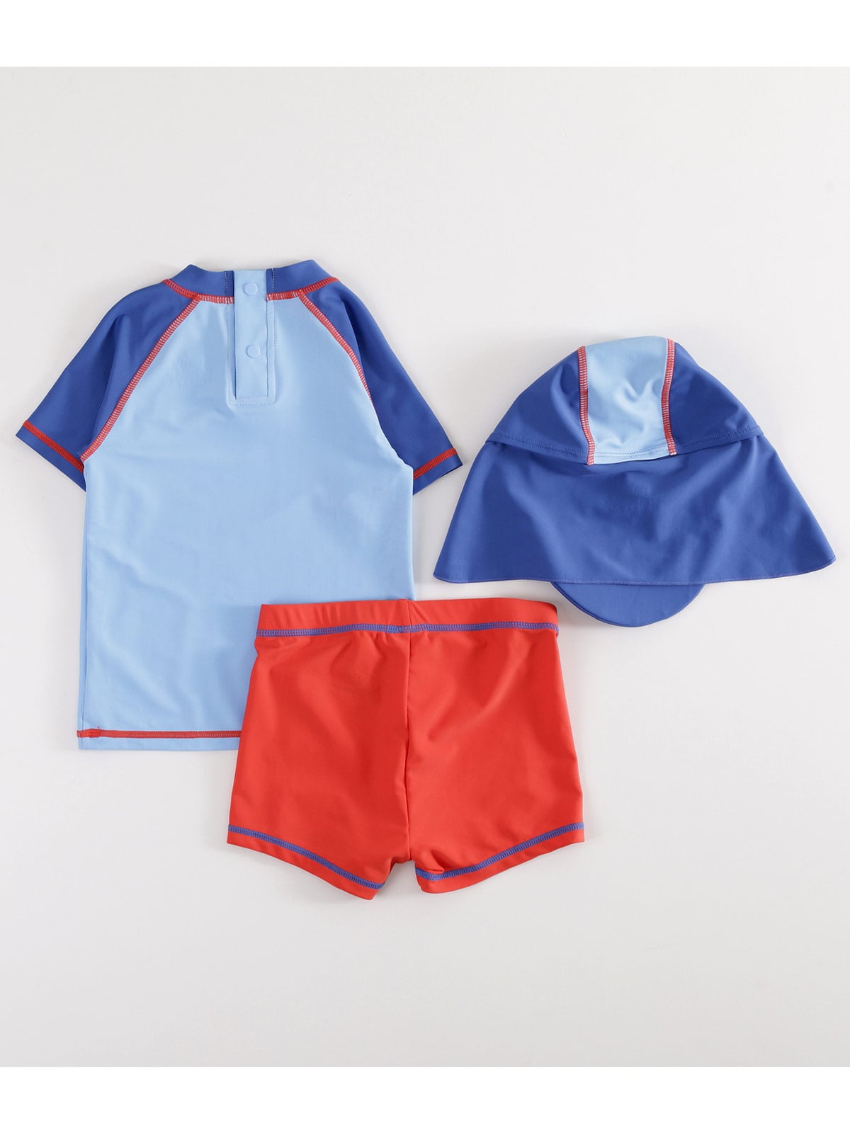 CONJUNTO NIÑO BABY HARVEST POLERA UV MANGA LARGA Y SHORT MAS GORRO - 2