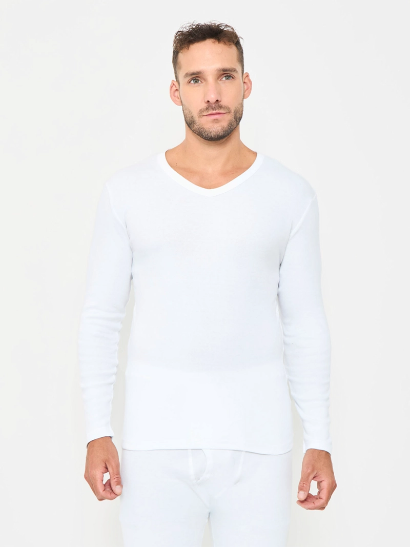 PACK X2 CAMISETA MANGA LARGA ALGODÓN HOMBRE PALMERS CUELLO EN V - 2