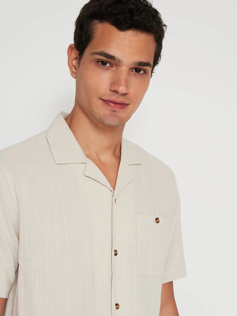 CAMISA HOMBRE BARBADOS ALGODÓN MANGA CORTA - 3
