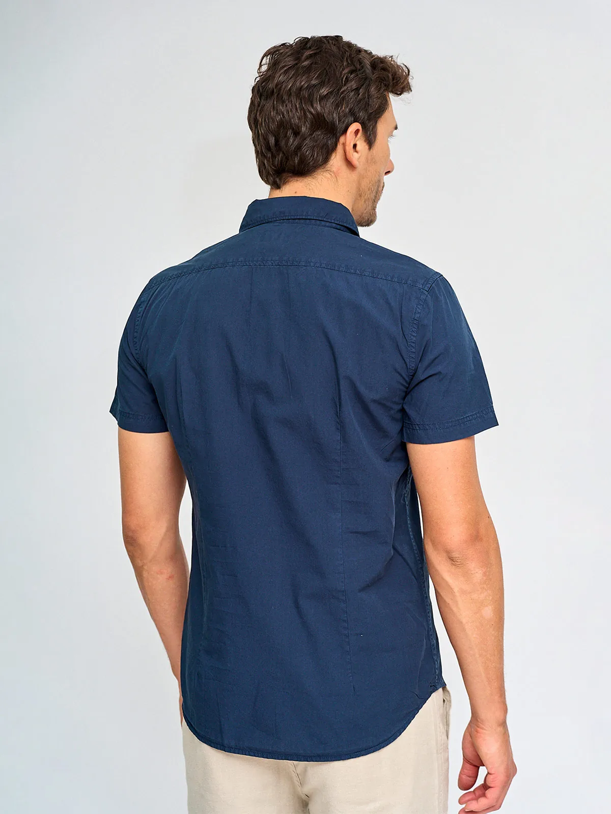 CAMISA HOMBRE CACHAREL ALGODÓN MANGA CORTA LAVADA - 2
