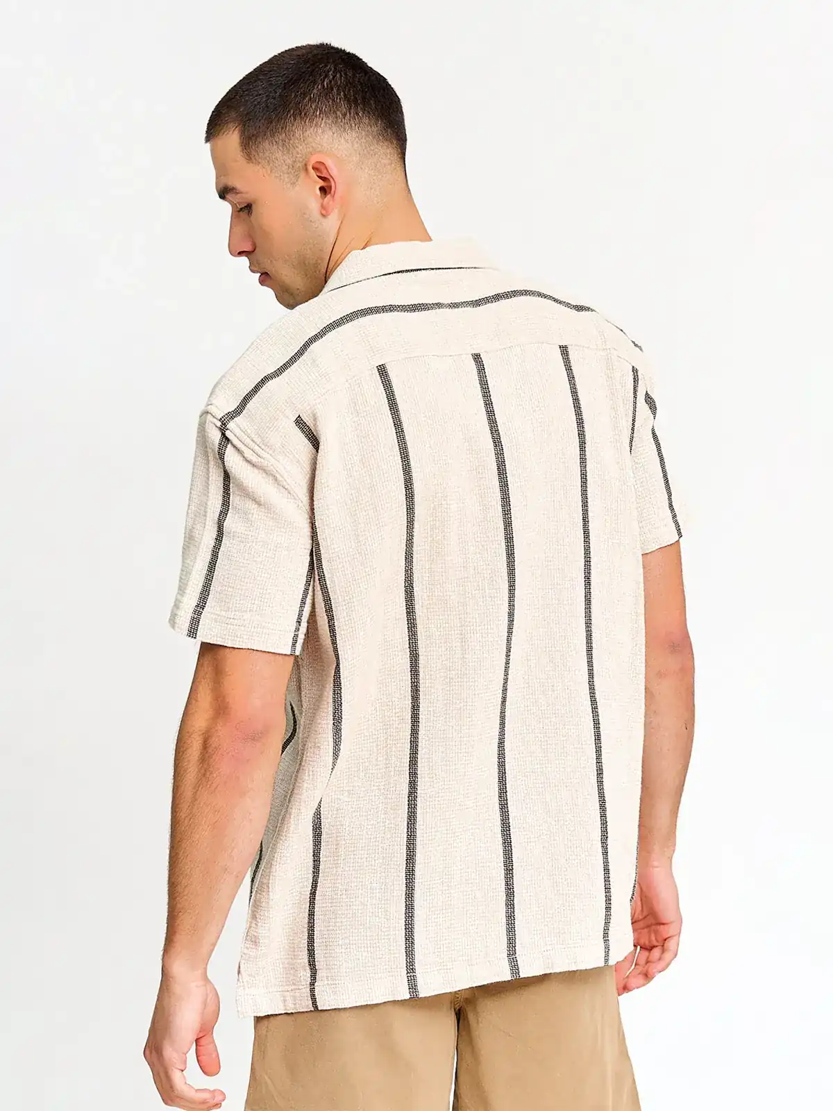 CAMISA HOMBRE BARBADOS ALGODÓN MANGA CORTA TEJIDA - 2