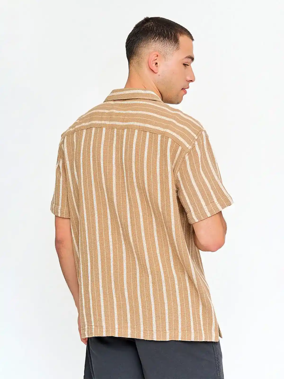 CAMISA HOMBRE BARBADOS ALGODÓN MANGA CORTA TEJIDA - 2